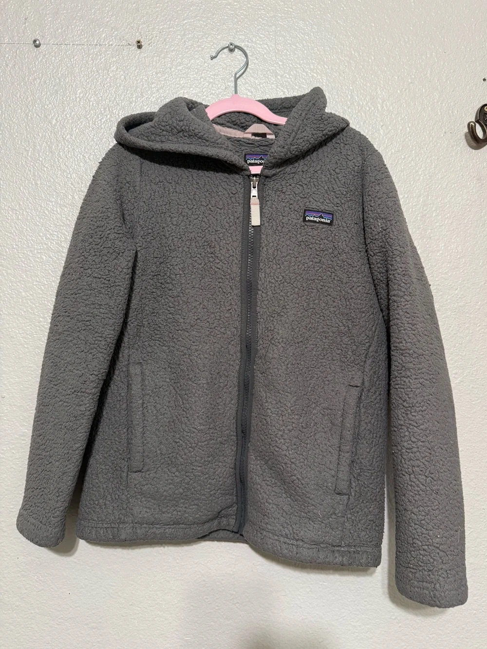 Patagonia Los Gatos Gray Fleece Hooded Jacket